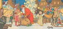 Illustration, Aquarell, Weihnachtskalender, Kinderbuchillustration
