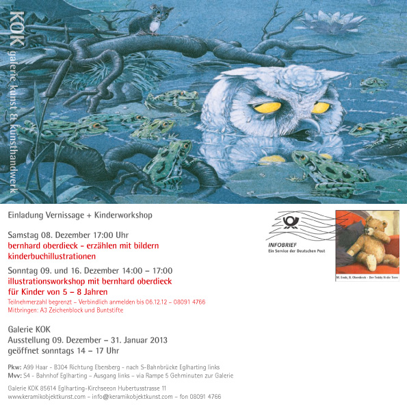 Einladungskarte zur Ausstellung Galerie KOK