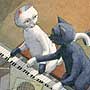 Katzen am Klavier