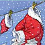 Weihnachtsmann Mantel auf der Leine